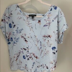 Banana Republic Light Blue Floral Blouse